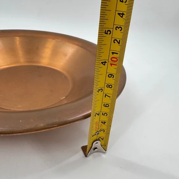 Vintage Solid Copper Centerpiece Bowl 12 Sculptural Decorative Table Accent